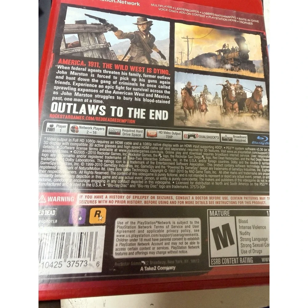 Red Dead Redemption‎ Greatest Hits Sony PlayStation 3 PS3 Rockstar Games CIB